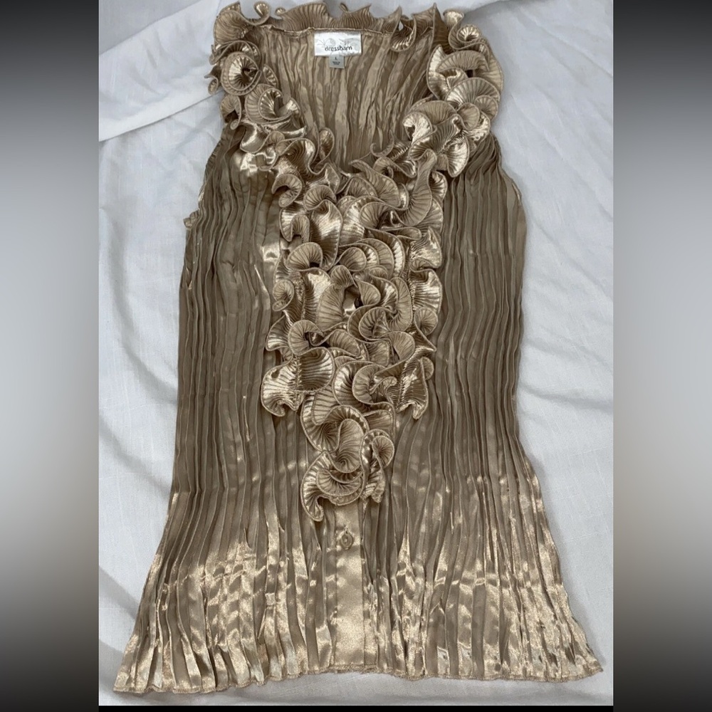 DressBarn Ruffle Tank Top Size L